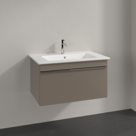 Тумба под раковину Villeroy & Boch Venticello 75,3х50,2 см ДСП трюфель серый/ручка хром A93401VG
