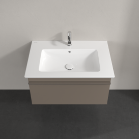 Тумба под раковину Villeroy & Boch Venticello 75,3х50,2 см ДСП трюфель серый/ручка хром A93401VG