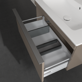 Тумба под раковину Villeroy & Boch Venticello 75,3х50,2 см ДСП трюфель серый/ручка хром A93401VG