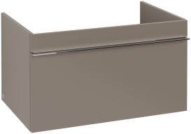 Тумба под раковину Villeroy & Boch Venticello 75,3х50,2 см ДСП трюфель серый/ручка хром A93401VG