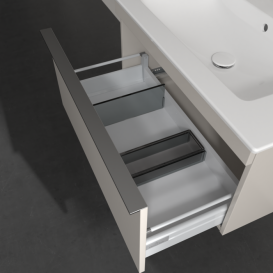 Тумба под раковину Villeroy & Boch Venticello 75,3х50,2 см ДСП мягкий серый/ручка хром A93401VK