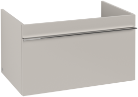 Тумба под раковину Villeroy & Boch Venticello 75,3х50,2 см ДСП мягкий серый/ручка хром A93401VK