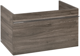 Тумба под раковину Villeroy & Boch Venticello 75,3х50,2 см ДСП каменный дуб/ручка хром A93401RK