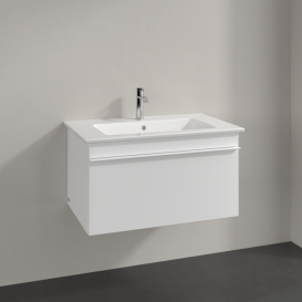 Тумба под раковину Villeroy & Boch Venticello 75,3х50,2 см ДСП/МДФ белый матовый/ручка алюминий белый A93402MS