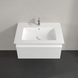 Тумба под раковину Villeroy & Boch Venticello 75,3х50,2 см ДСП/МДФ белый матовый/ручка алюминий белый A93402MS