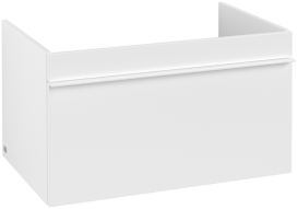 Тумба под раковину Villeroy & Boch Venticello 75,3х50,2 см ДСП/МДФ белый матовый/ручка алюминий белый A93402MS