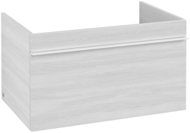 Тумба под раковину Villeroy & Boch Venticello 75,3х50,2 см ДСП/МДФ белое дерево/ручка алюминий белый A93402E8