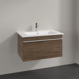 Тумба под раковину Villeroy & Boch Venticello 75,3х50,2 см ДСП дуб аризона/ручка алюминий белый A93402VH