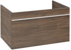 Тумба под раковину Villeroy & Boch Venticello 75,3х50,2 см ДСП дуб аризона/ручка алюминий белый A93402VH