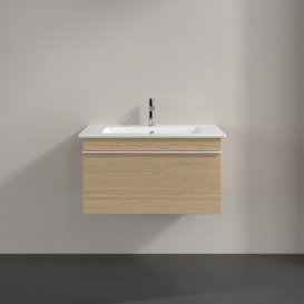 Тумба под раковину Villeroy & Boch Venticello 75,3х50,2 см ДСП северный дуб/ручка алюминий белый A93402VJ