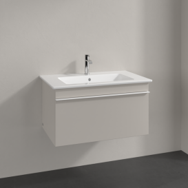 Тумба под раковину Villeroy & Boch Venticello 75,3х50,2 см ДСП мягкий серый/ручка алюминий белый A93402VK