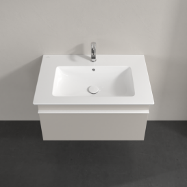 Тумба под раковину Villeroy & Boch Venticello 75,3х50,2 см ДСП мягкий серый/ручка алюминий белый A93402VK