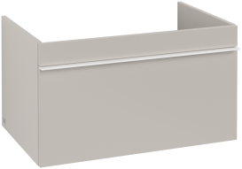 Тумба под раковину Villeroy & Boch Venticello 75,3х50,2 см ДСП мягкий серый/ручка алюминий белый A93402VK
