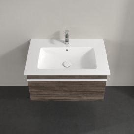 Тумба под раковину Villeroy & Boch Venticello 75,3х50,2 см ДСП каменный дуб/ручка алюминий белый A93402RK