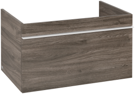 Тумба под раковину Villeroy & Boch Venticello 75,3х50,2 см ДСП каменный дуб/ручка алюминий белый A93402RK