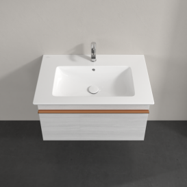 Тумба под раковину Villeroy & Boch Venticello 75,3х50,2 см ДСП/МДФ белое дерево/ручка медь A93405E8