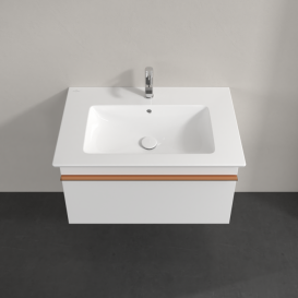 Тумба під раковину Villeroy & Boch Venticello 75,3х50,2 см ДСП/МДФ біле дерево/ручка мідь A93405MS