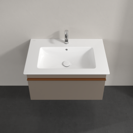 Тумба под раковину Villeroy & Boch Venticello 75,3х50,2 см ДСП трюфель серый/ручка медь A93405VG