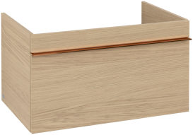Тумба под раковину Villeroy & Boch Venticello 75,3х50,2 см ДСП северный дуб/ручка медь A93405VJ
