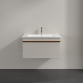 Тумба под раковину Villeroy & Boch Venticello 75,3х50,2 см ДСП мягкий серый/ручка медь A93405VK