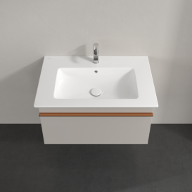 Тумба под раковину Villeroy & Boch Venticello 75,3х50,2 см ДСП мягкий серый/ручка медь A93405VK