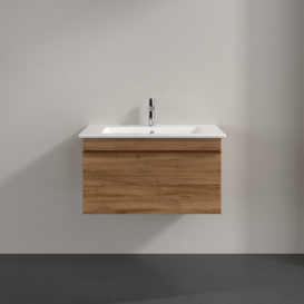 Тумба под раковину Villeroy & Boch Venticello 75,3х50,2 см ДСП дуб канзас/ручка медь A93405RH