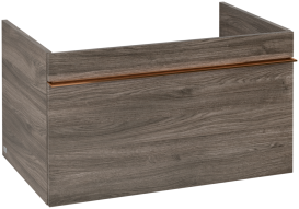 Тумба под раковину Villeroy & Boch Venticello 75,3х50,2 см ДСП каменный дуб/ручка медь A93405RK