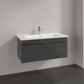 Тумба під раковину Villeroy & Boch Venticello 95,3х50,2 см МДФ глянсовий сірий/ручка хром A93501FP