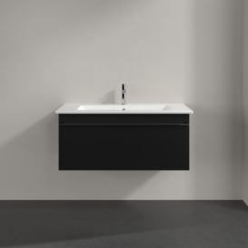 Тумба под раковину Villeroy & Boch Venticello 95,3х50,2 см МДФ черный матовый лак/ручка хром A93501PD