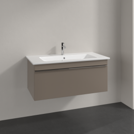 Тумба под раковину Villeroy & Boch Venticello 95,3х50,2 см ДСП трюфель серый/ручка хром A93501VG