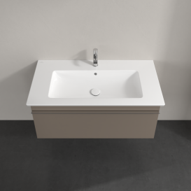 Тумба под раковину Villeroy & Boch Venticello 95,3х50,2 см ДСП трюфель серый/ручка хром A93501VG