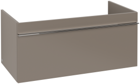 Тумба под раковину Villeroy & Boch Venticello 95,3х50,2 см ДСП трюфель серый/ручка хром A93501VG