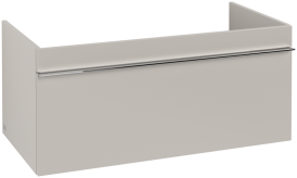Тумба под раковину Villeroy & Boch Venticello 95,3х50,2 см ДСП мягкий серый/ручка хром A93501VK