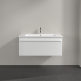 Тумба под раковину Villeroy & Boch Venticello 95,3х50,2 см МДФ глянцевый белый/ручка алюминий белый A93502DH