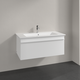 Тумба под раковину Villeroy & Boch Venticello 95,3х50,2 см ДСП/МДФ белый матовый/ручка алюминий белый A93502MS