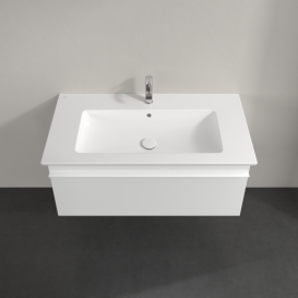 Тумба под раковину Villeroy & Boch Venticello 95,3х50,2 см ДСП/МДФ белый матовый/ручка алюминий белый A93502MS