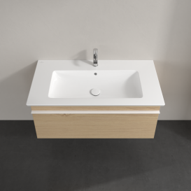 Тумба под раковину Villeroy & Boch Venticello 95,3х50,2 см ДСП северный дуб/ручка алюминий белый A93502VJ