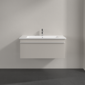 Тумба под раковину Villeroy & Boch Venticello 95,3х50,2 см ДСП мягкий серый/ручка алюминий белый A93502VK