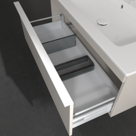 Тумба под раковину Villeroy & Boch Venticello 95,3х50,2 см ДСП мягкий серый/ручка алюминий белый A93502VK