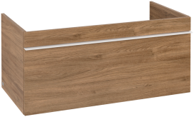 Тумба под раковину Villeroy & Boch Venticello 95,3х50,2 см ДСП дуб канзас/ручка алюминий белый A93502RH