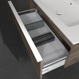 Тумба під раковину Villeroy & Boch Venticello 95,3х50,2 см ДСП кам'яний дуб/ручка алюміній білий A93502RK