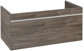 Тумба під раковину Villeroy & Boch Venticello 95,3х50,2 см ДСП кам'яний дуб/ручка алюміній білий A93502RK