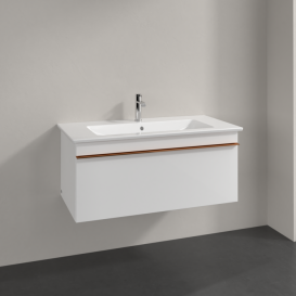 Тумба под раковину Villeroy & Boch Venticello 95,3х50,2 см МДФ глянцевый белый/ручка медь A93505DH