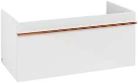 Тумба под раковину Villeroy & Boch Venticello 95,3х50,2 см МДФ глянцевый белый/ручка медь A93505DH