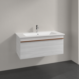 Тумба под раковину Villeroy & Boch Venticello 95,3х50,2 см ДСП/МДФ белое дерево/ручка медь A93505E8