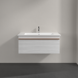 Тумба под раковину Villeroy & Boch Venticello 95,3х50,2 см ДСП/МДФ белое дерево/ручка медь A93505E8