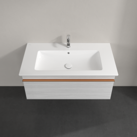 Тумба под раковину Villeroy & Boch Venticello 95,3х50,2 см ДСП/МДФ белое дерево/ручка медь A93505E8