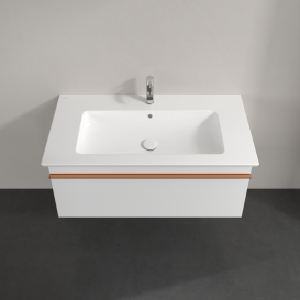 Тумба під раковину Villeroy & Boch Venticello 95,3х50,2 см ДСП/МДФ білий матовий/ручка мідь A93505MS