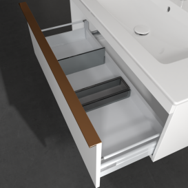 Тумба під раковину Villeroy & Boch Venticello 95,3х50,2 см ДСП/МДФ білий матовий/ручка мідь A93505MS