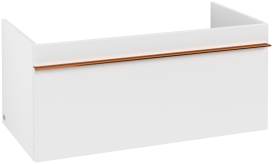 Тумба під раковину Villeroy & Boch Venticello 95,3х50,2 см ДСП/МДФ білий матовий/ручка мідь A93505MS